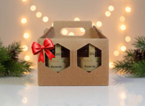 Cauda Miele, confezione regalo per Natale 2025. 2 vasi da 250g