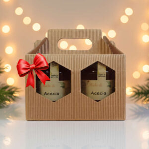 Cauda Miele, confezione regalo per Natale 2025. 2 vasi da 250g