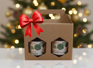 Cauda Miele, confezione regalo per Natale 2025. 2 vasi da 500g