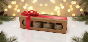 Cauda Miele, confezione regalo per Natale 2025. 4 vasi da 100g